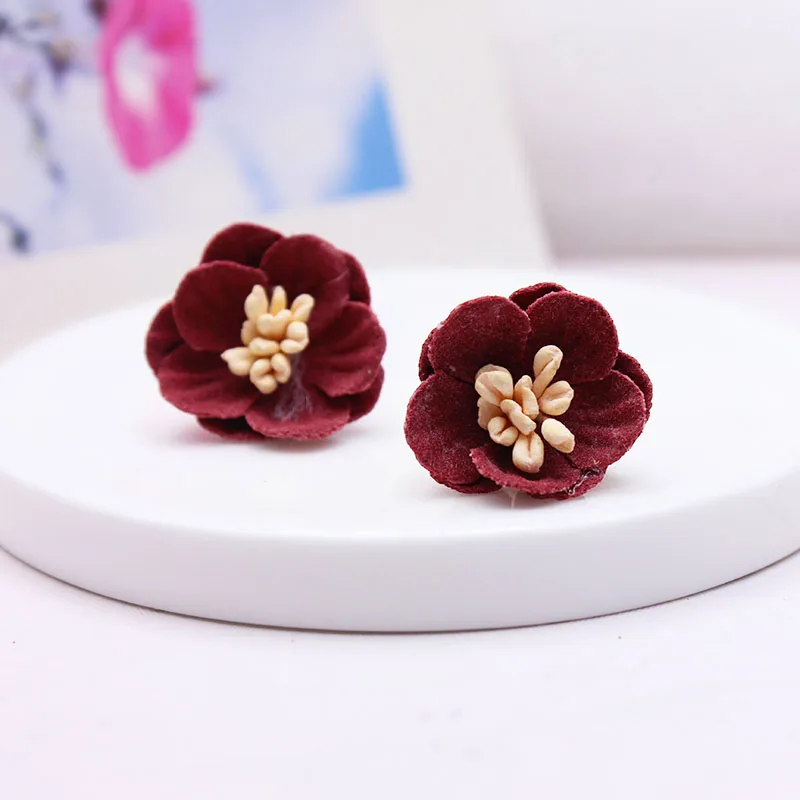 Женские серьги-гвоздики летние простые серьги с большим цветком 2019 - купить по