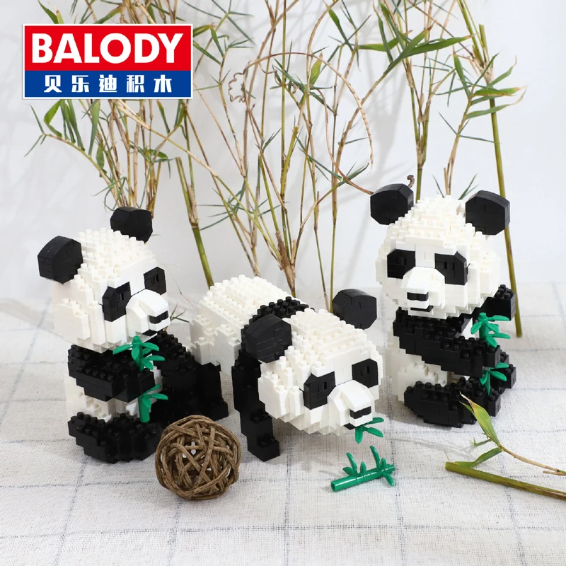 Новинка 18087 мультяшная панда Balody животные из бамбука 3D модель сделай сам алмазные