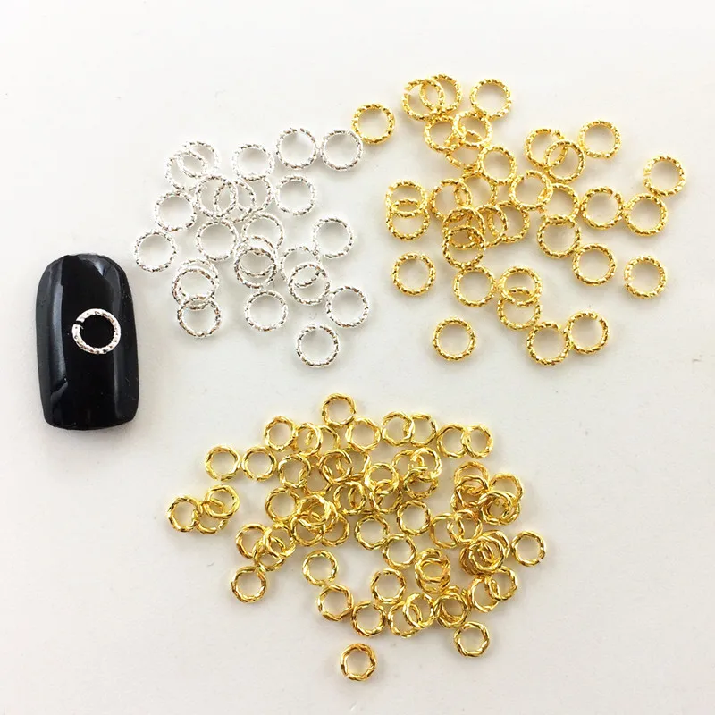 

100pcs Metal circular rivet socket Japanese punk wind circle DIY alloy phototherapy crystal nail paste