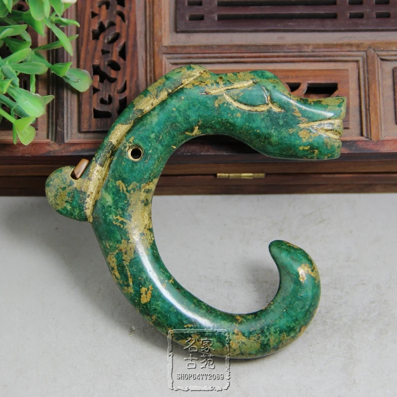 Кулон с крючком из нефрита ручной работы древним цветом и ароматом | Дом сад