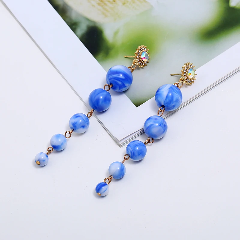 Женские акриловые серьги YAOLOGE разноцветная Этническая Серьга в богемном стиле