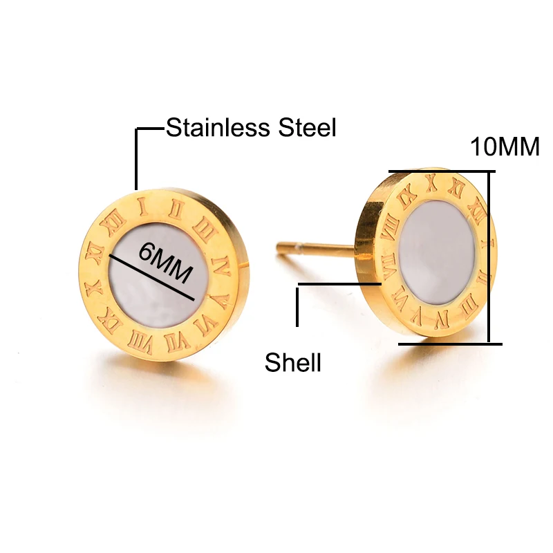 Letdiffery известный бренд золотые серьги гвоздики в виде ракушки из нержавеющей