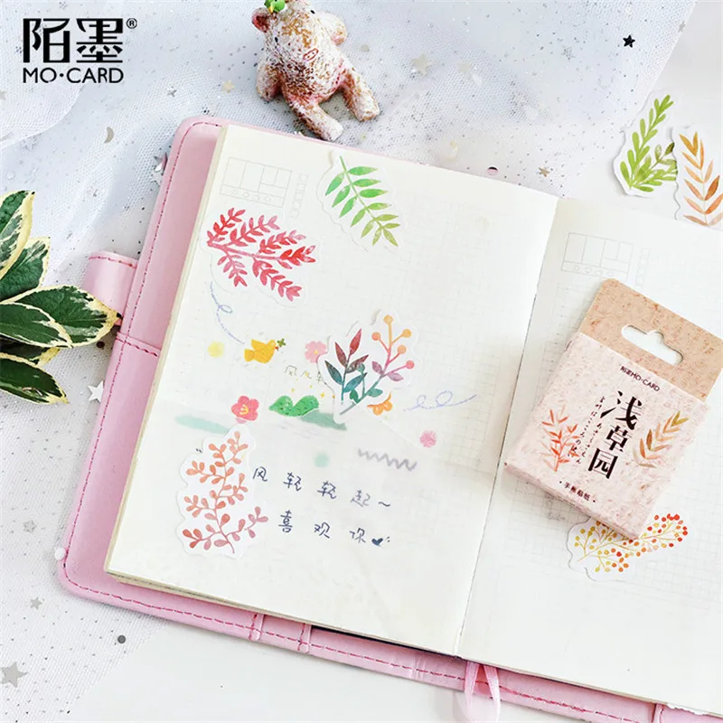 45 шт./компл. kawaii Memo pad модные милые трава узор дневник наклейки планировщик рождественские украшения для бизнес планирования школьные принадлежности канцелярские товары