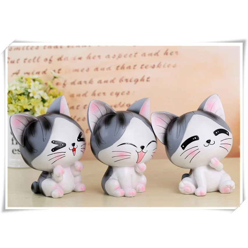 Мультяшная Милая кошка копилка для денег выражение лица уникальная забавная