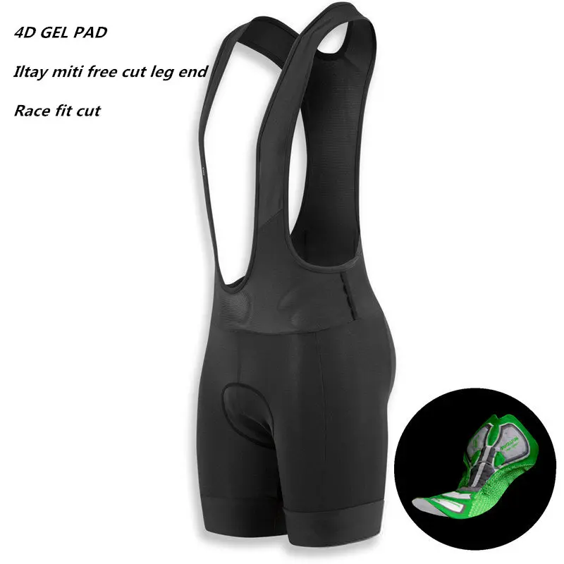 

Top quality Full Black Pro Cycling shorts race cut bicycle short bottom Ciclismo bike pants with 4D gel pad for long time riding