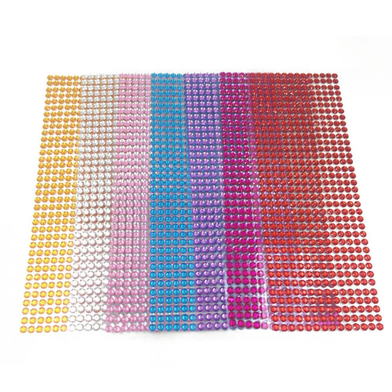 6mm Crystal Rhinestone Self Adhesive Stickers Mobile Phone Car Decor DIY Craft Decals Gems Supplies Scrapbooking | Дом и сад