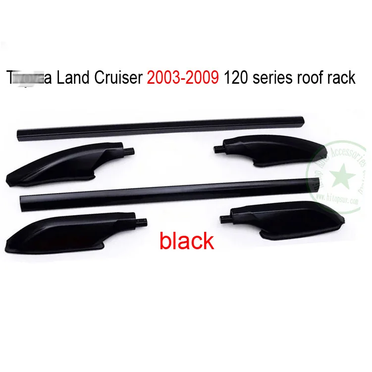 120 series black Горячий багажник на крышу рейка для Toyota Land Cruiser prado 120 150 серии FJ120 FJ150 KDJ120 KDJ150 LC KZJ GRJ RZJ UZJ TRJ LJ и т. Д - Цвет: 120 series black