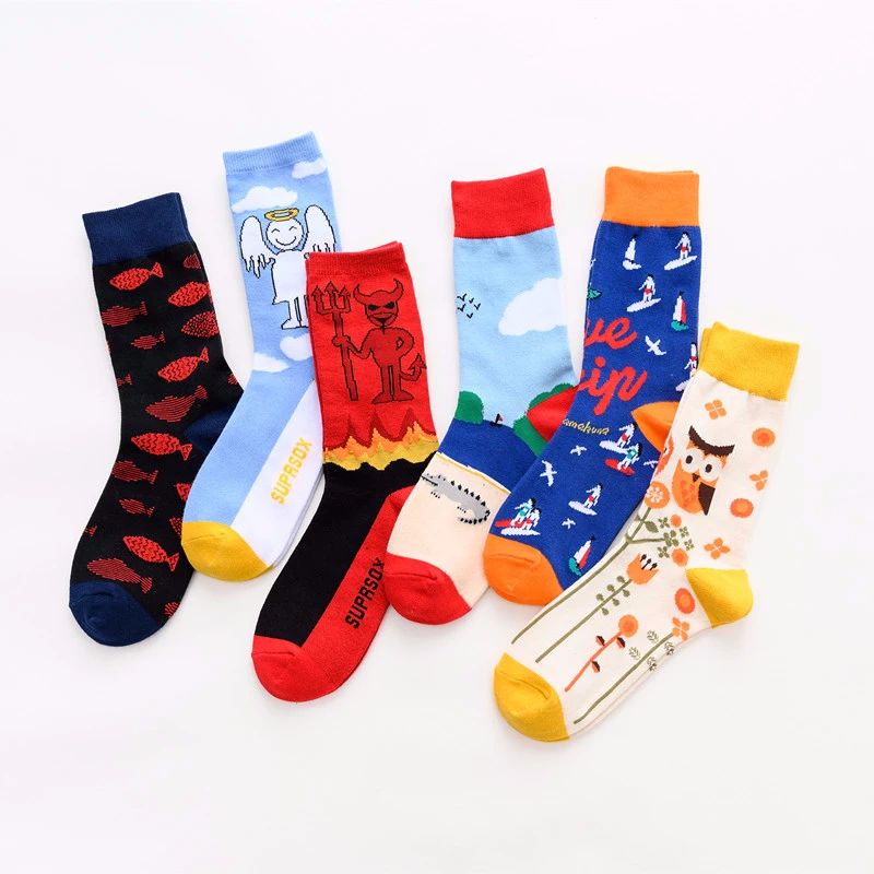 SP & CITY/женские Носки с рисунком героев из мультфильма угол забавные короткие
