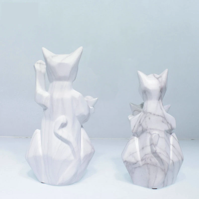 Мраморные современные минималистичные мраморные керамические украшения lucky cat