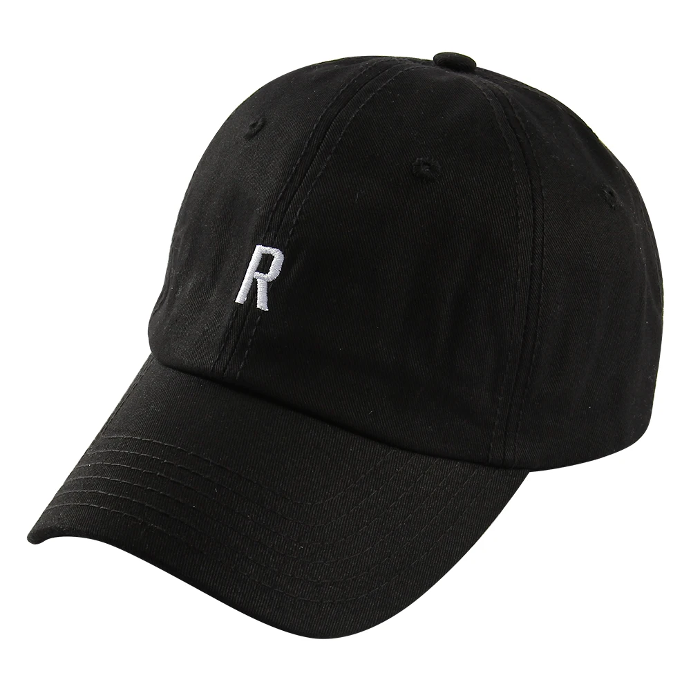 Мужская и Женская Бейсболка Winfox черно белая кепка с надписью R вышивкой уличная