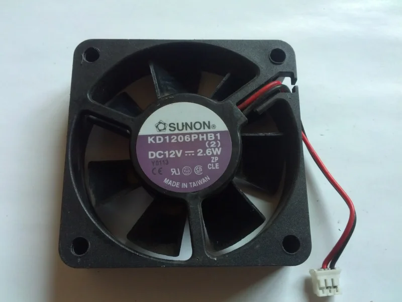 

SUNON KD1206PHB2 6015 6cm 60x60x15mm DC 12V 0.19W 2 Line Silence Server Cooling Fan
