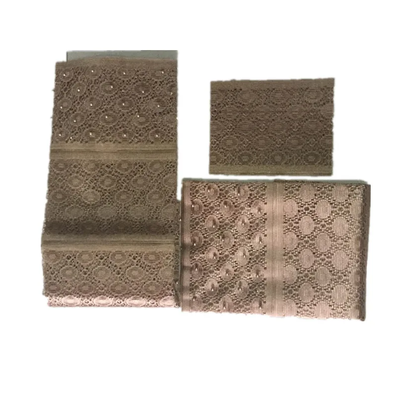 Новый дизайн модные нигерийские aso oke gele головные уборы Вышивка бисером