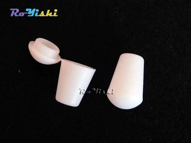 

50pcs/lot Bell Stopper With Lid Cord Ends Lock Stopper Plastic White Toggle Clip for Paracord Clothes Accessories