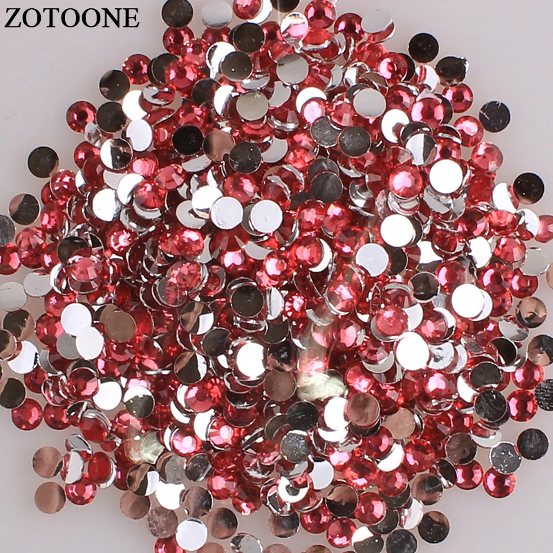Rose ZOTOONE плоская задняя смола не исправление камней и кристаллов для одежды Diy украшения клей на ногти Ab Стразы аппликация из страз E - Цвет: Rose