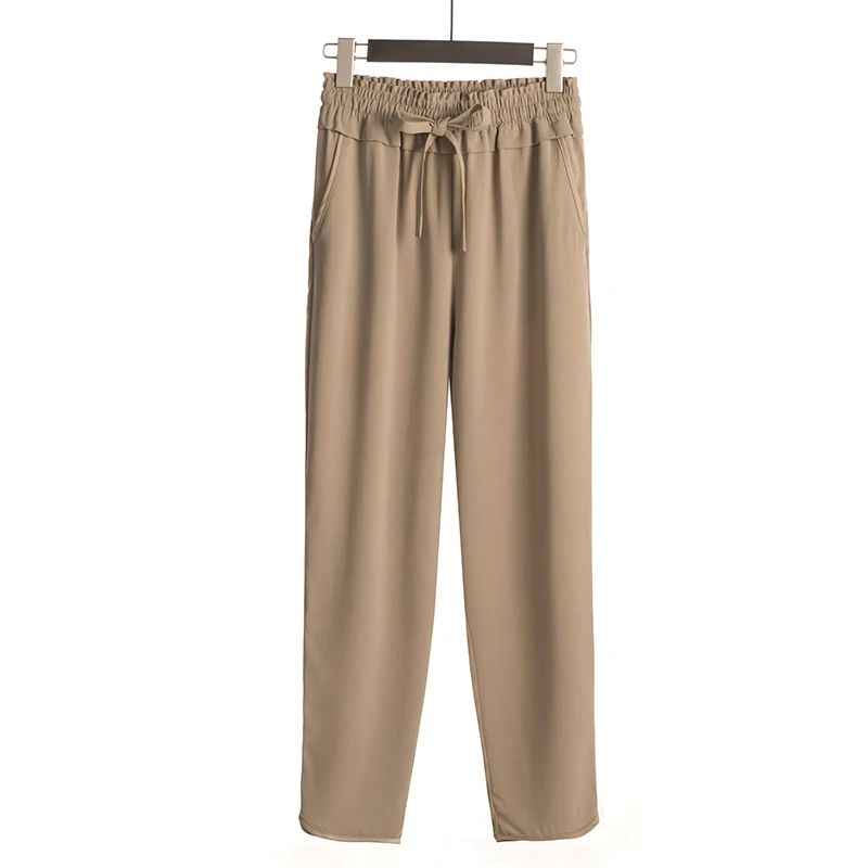 Модные свободные брюки-шаровары с эластичной резинкой на талии для женщин