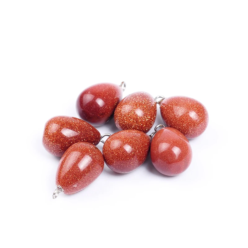 5 шт./лот подвеска из натурального камня в форме жемчуга золотого песка Маленькая