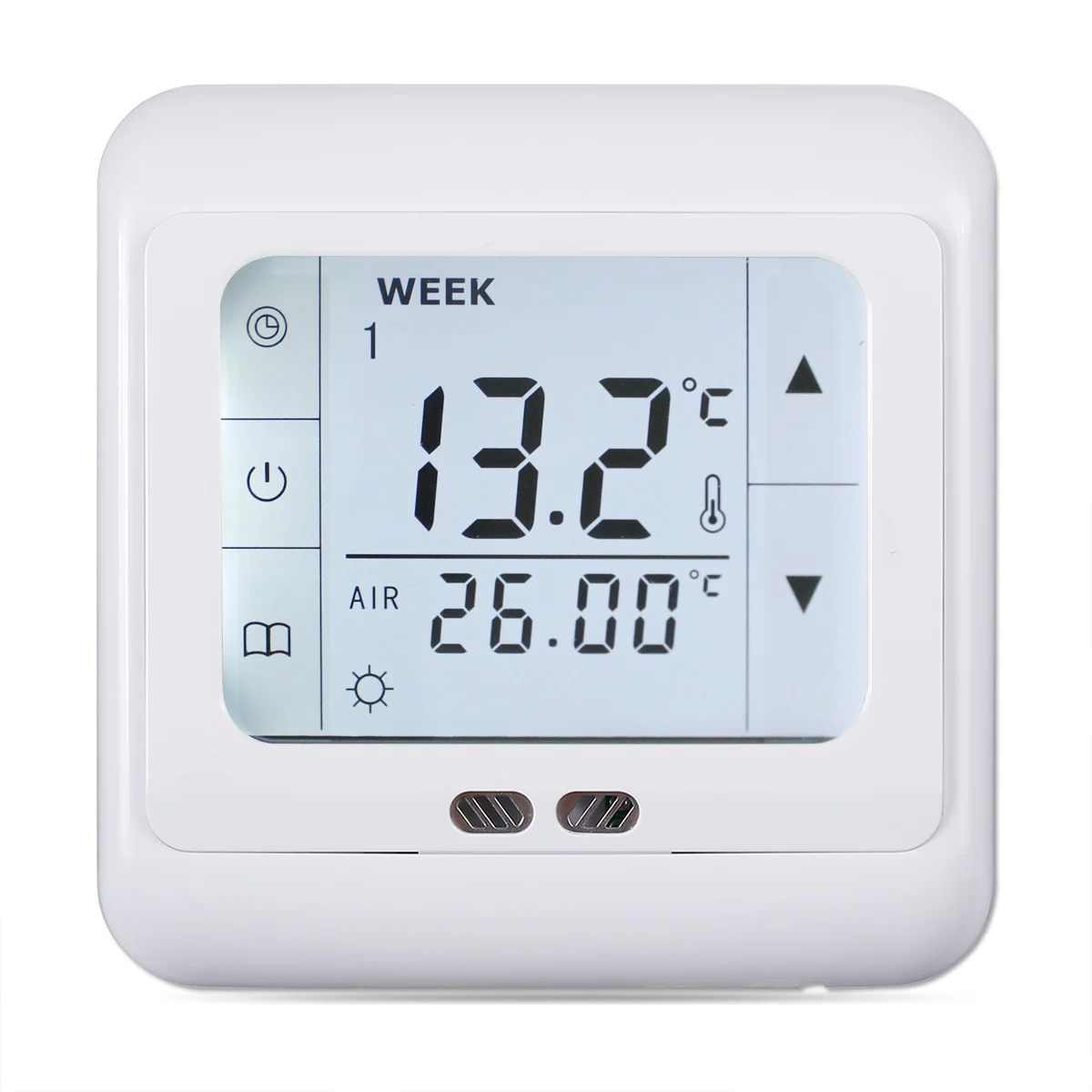 C07.H1 S Digital Touch Screen LCD Display Thermostat Temperature Controller Floor Heating Room White Backlight Themostat |
