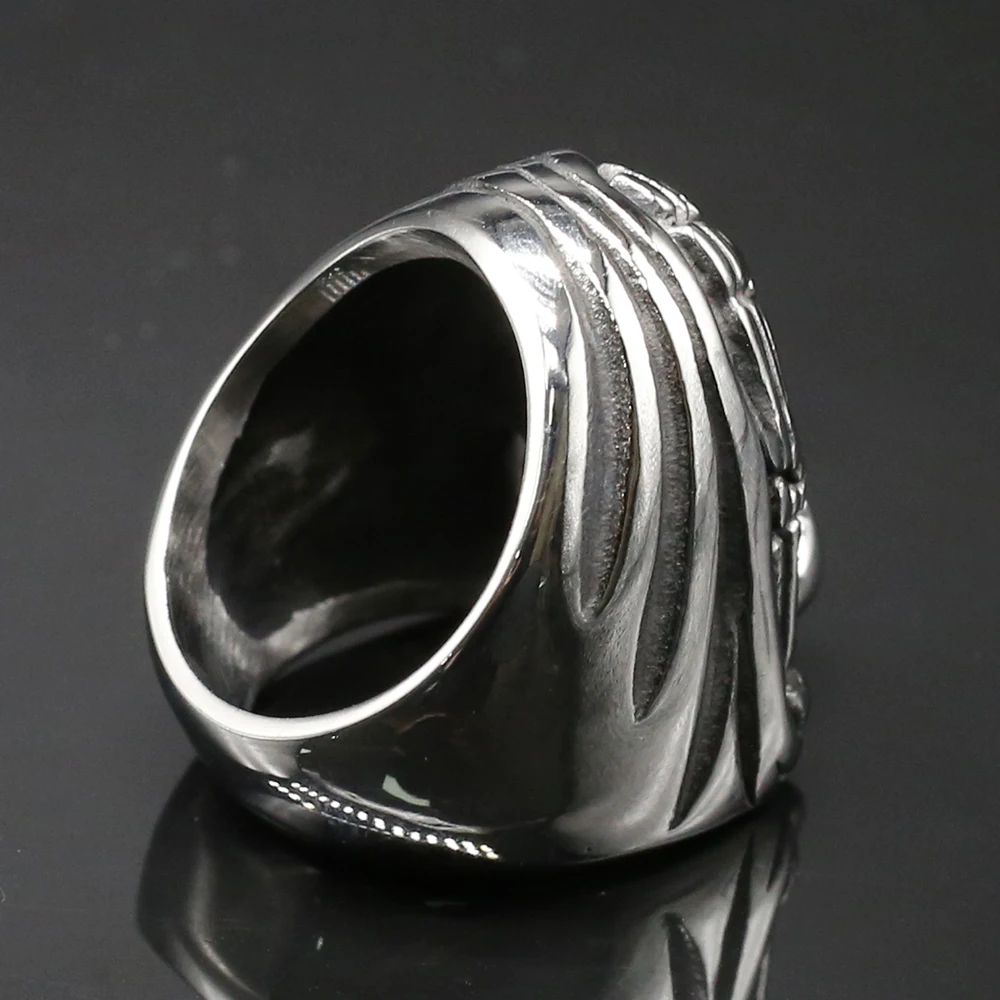 Модное кольцо с черепом на голову для мужчин мужские кольца палец в стиле панк