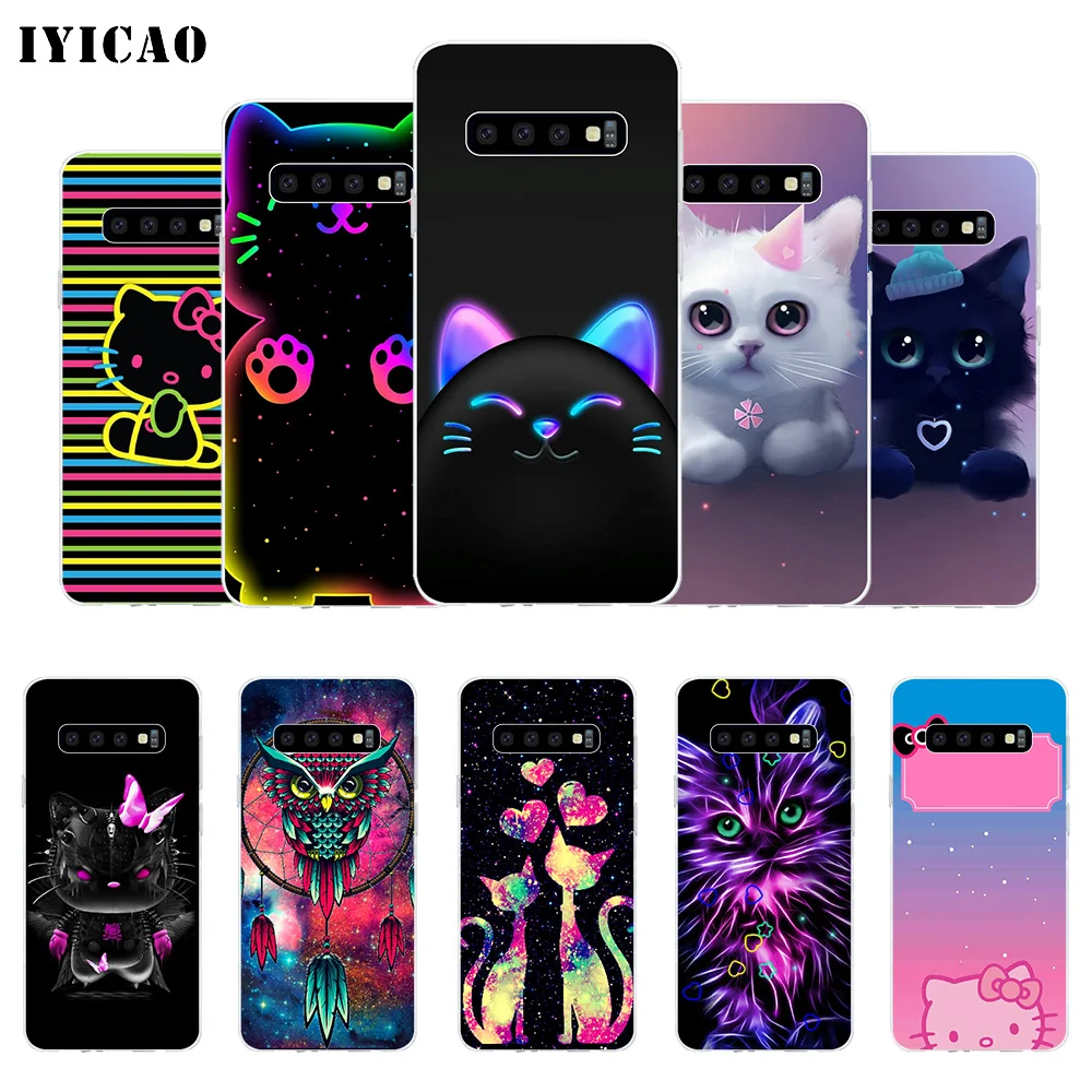 Мягкий силиконовый чехол IYICAO для Samsung Galaxy S10e S10 S9 S8 Plus S7 Edge TPU | Мобильные телефоны и
