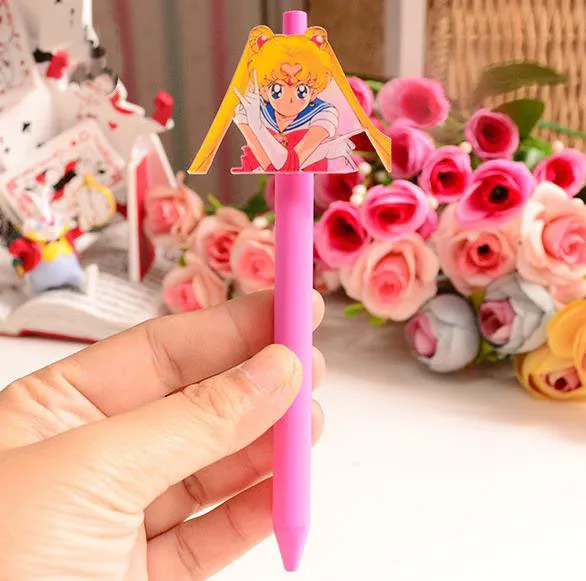 3 шт 0,5 мм Новинка Kawaii Сейлор Мун Красивая умная мультипликационная гелевая ручка для девочек ручка для подписи школьные офисные принадлежности подарок