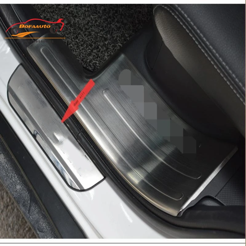Car Styling Sticker For Mitsubishi outlander Accessories 2013 Stainless Steel Door Sill Scuff Plate Guard Protector 2016 | Автомобили и