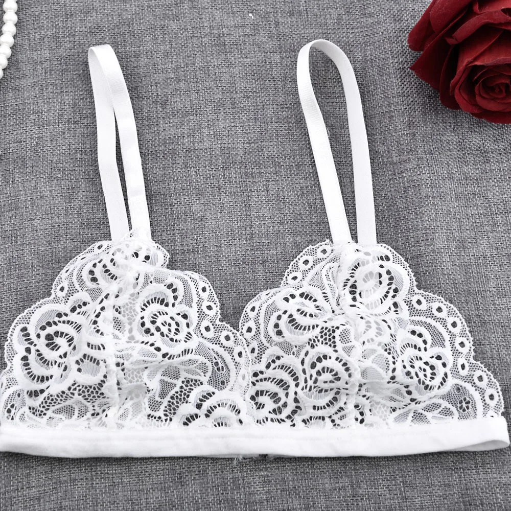 2018 г. пикантные для женщин кружево цветочный бюстгальтер без косточек Бюстье