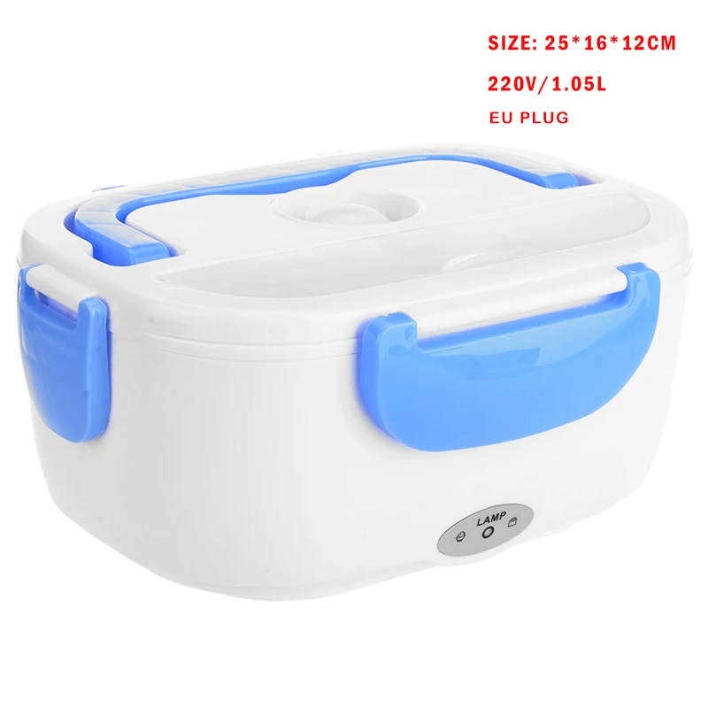 220V Blue EU 220 л в 40 Вт портативный Электрический Ланч-бокс пищевой Bento Ланч-бокс нагревательный контейнер подогреватель пищи для детей EU US GB вилка - Цвет: 220V Blue EU