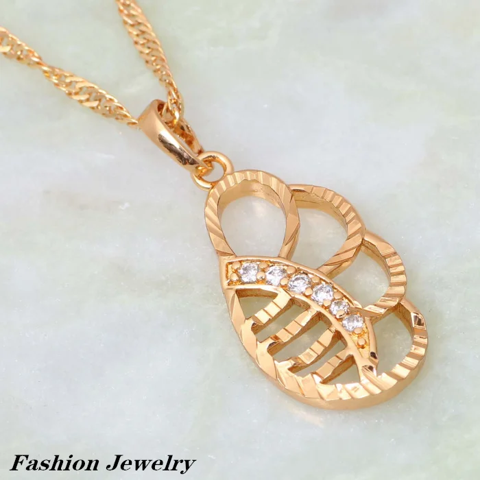 Отличительные украшения опт и розница желтое золото покрытие белые циркониевые