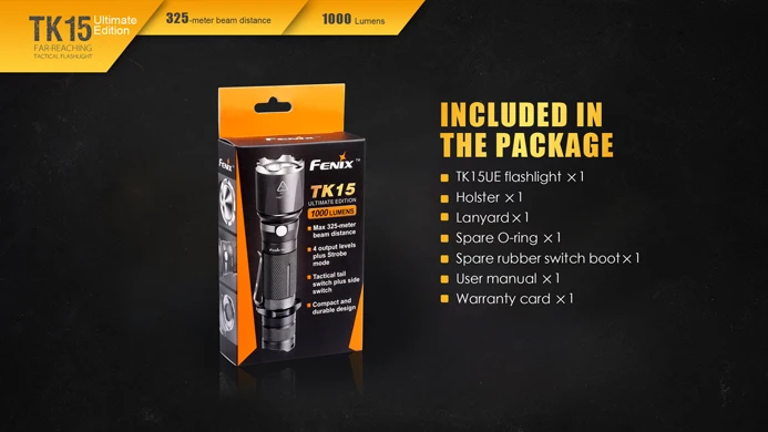 Новый светодиодный фонарик Fenix TK15UE 1000 люмен Cree XP L HI V3|Фонарики и осветительные