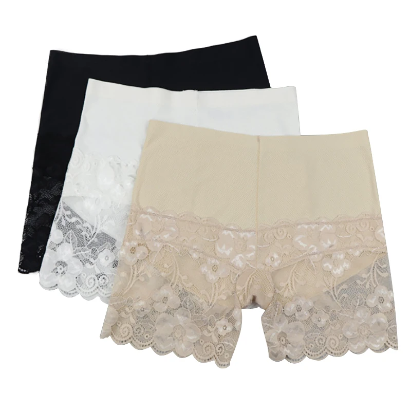 3 цвета Для женщин кружева Безопасность Короткие штаны со средней талией