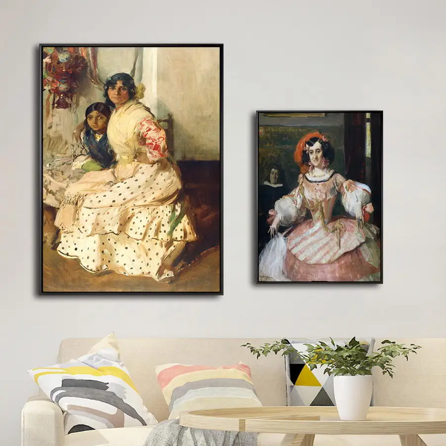 Home Decor Canvas Print Art Wall Pictures Poster Printing Paintings Spanish Joaquin Sorolla y Bastida Figure | Дом и сад