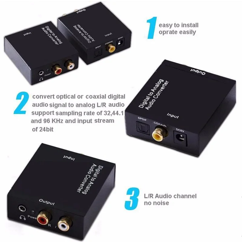 Коаксиальное Оптическое волокно Toslink к RCA L/R 3 5 мм AUX разъем стерео цифровой аудио