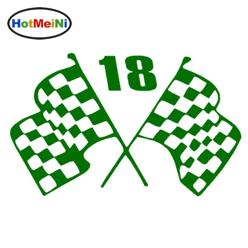 HotMeiNi Racing Flags 18 Веселая наклейка для гоночного автомобиля наклейки спортивных