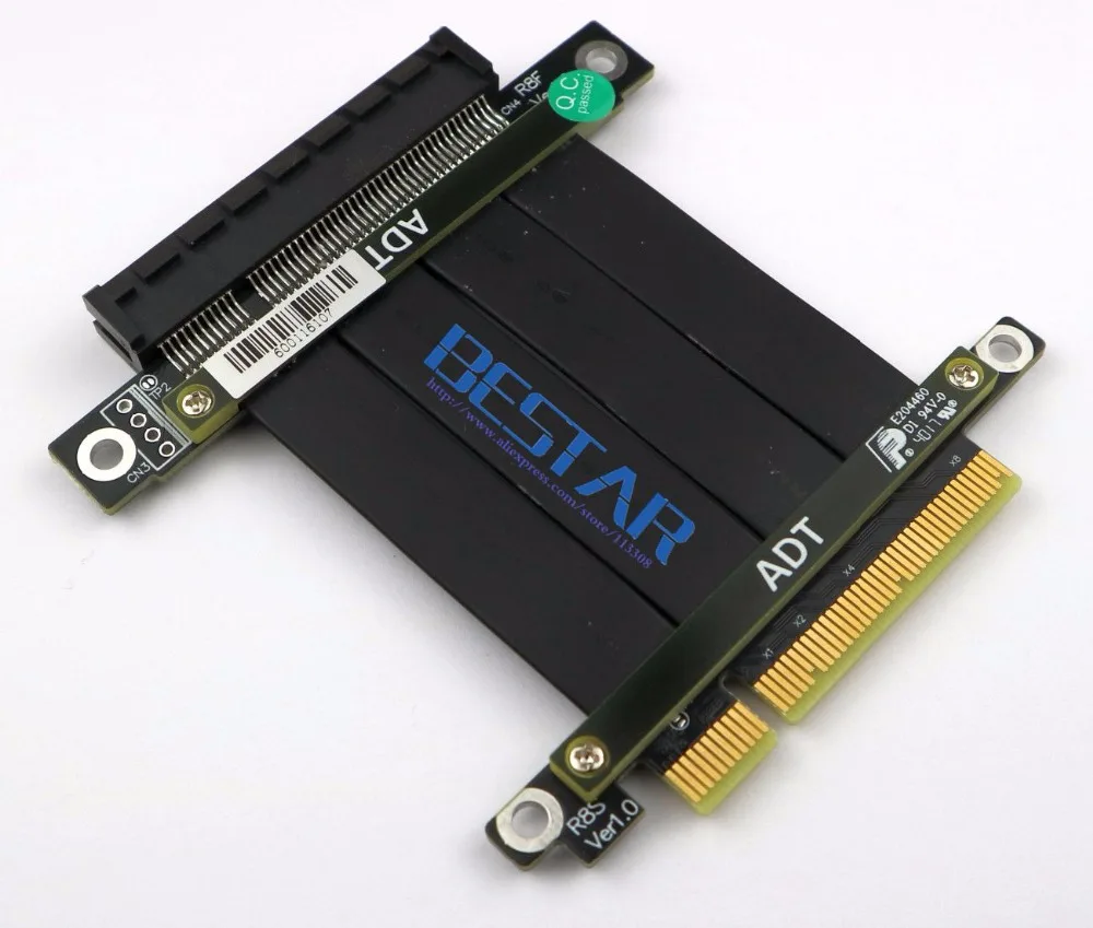 Удлинительный кабель PCIe x8 расширитель переходника 8x PCI e 5 см 10 20 30 50 60 80 100 Gen3.0 для 1U