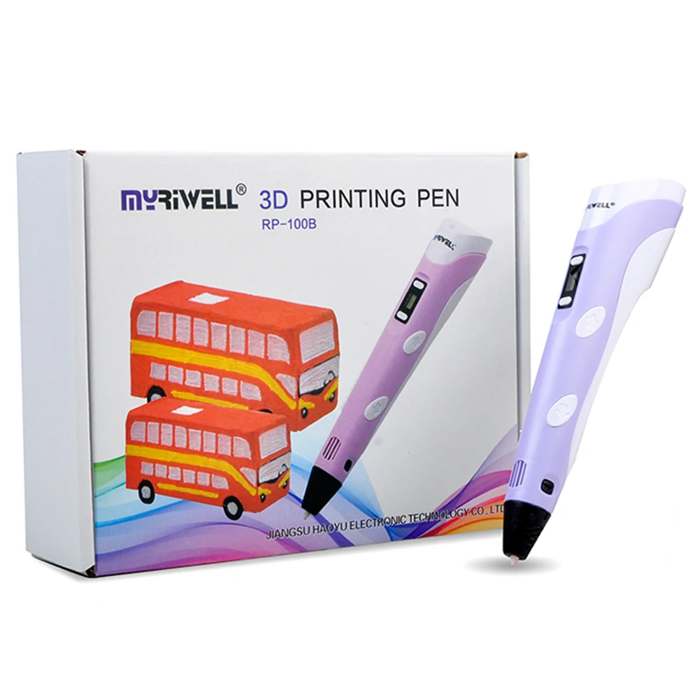 Myriwell 3D Ручка с печатью 1 75 мм ABS Смарт 3d ручки для рисования 100 м нити Копировать