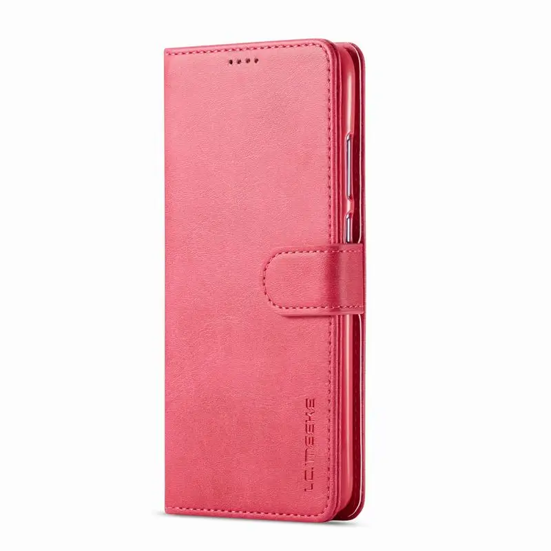 Чехол-Кошелек для huawei P, умный чехол, откидной кожаный роскошный чехол для huawei Honor 9 Lite, чехол для телефона для huawei P Smart, чехол - Цвет: Rose red