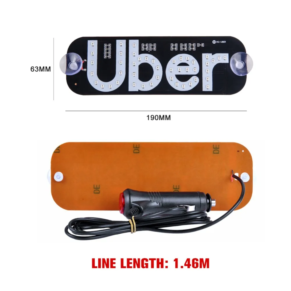 ATcomm 1 шт. светодиодный Uber автомобильный оконный сигнальный фонарь 12 В авто