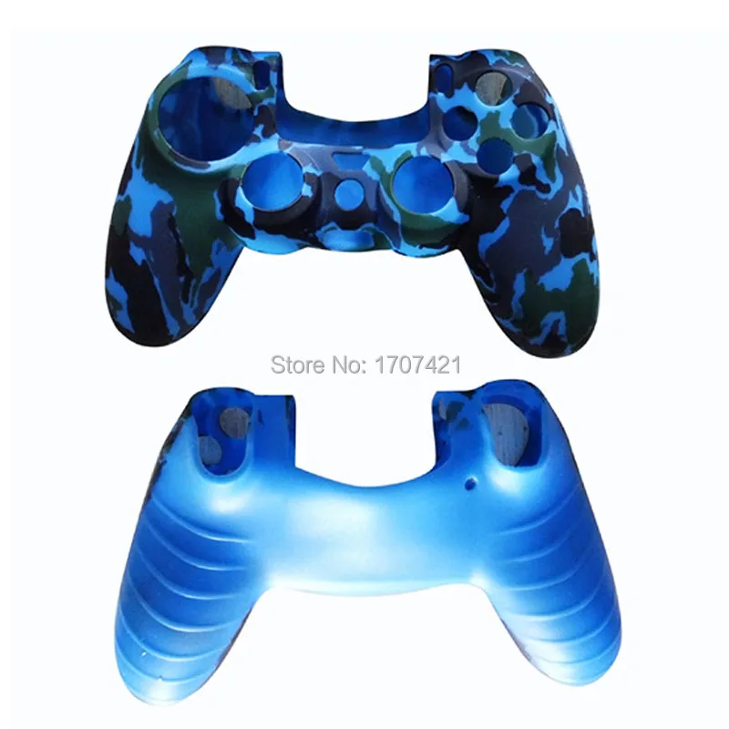 Чехол для PS4 SLIM PRO камуфляжный нескользящий Силиконовый чехол с 2 колпачками