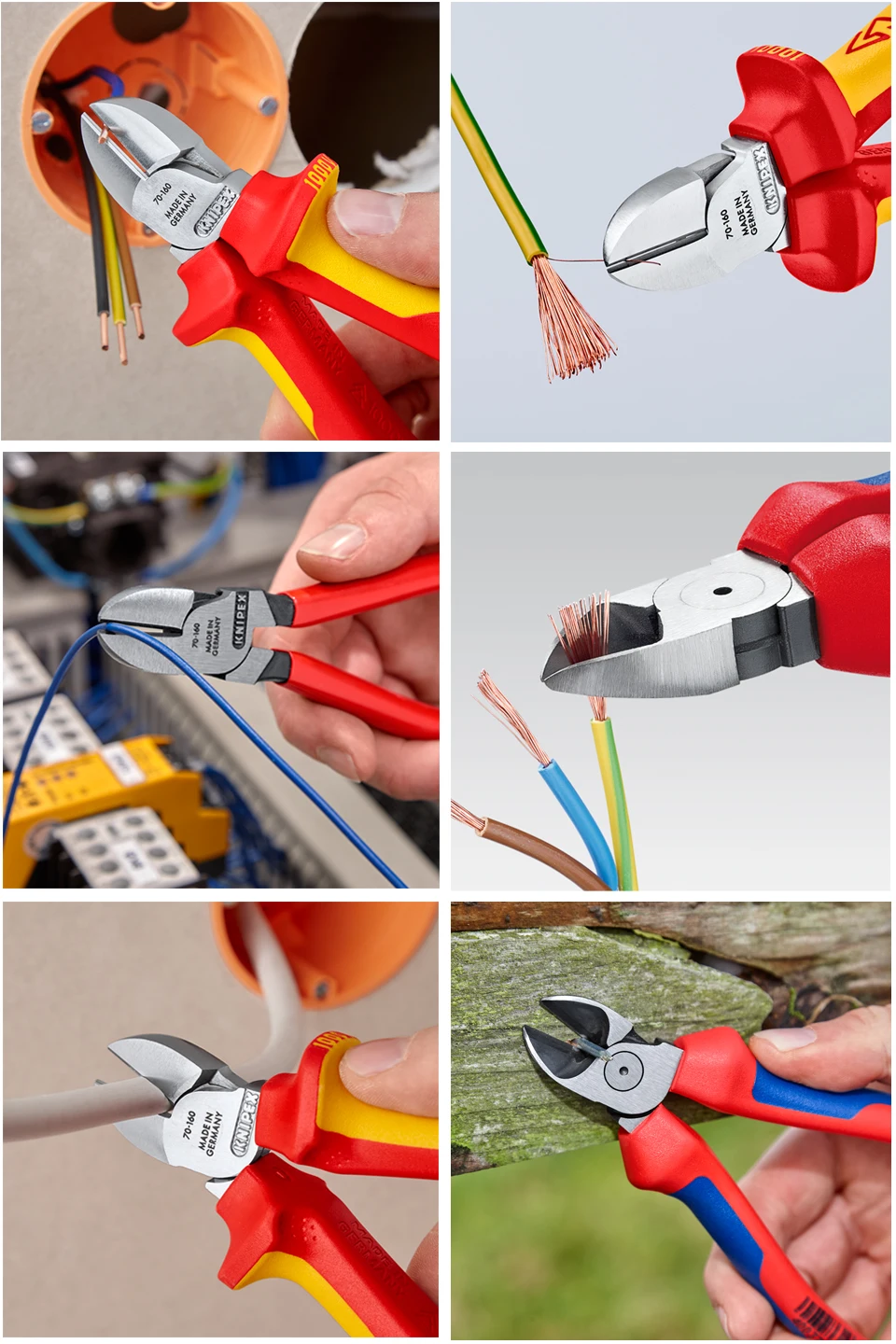 KNIPEX немецкий Kenipike инструменты Общая изоляция Антикоррозийные наклонные кусачки косой нос плоскогубцы 7006 серия