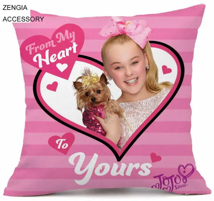 ZENGIA JoJo Siwa Наволочка на подушку размером 45*45, декоративная девочка Подушка Чехол Наволочка из полиэстера для декоративной диванной подушки детские подушки - Цвет: 10