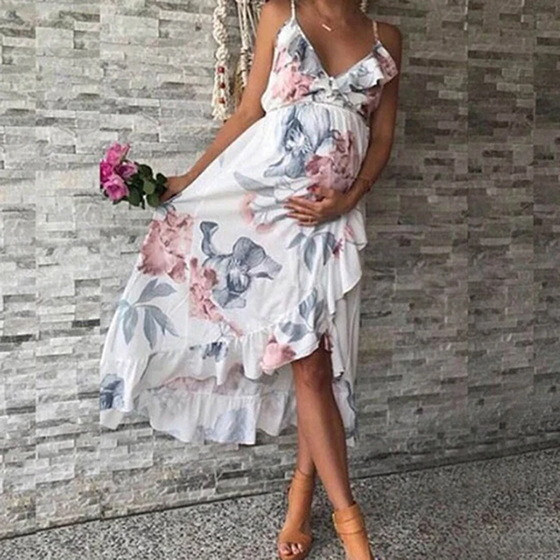 Новые летние Boho Стиль платье модные платья на Для женщин Цветочный принт
