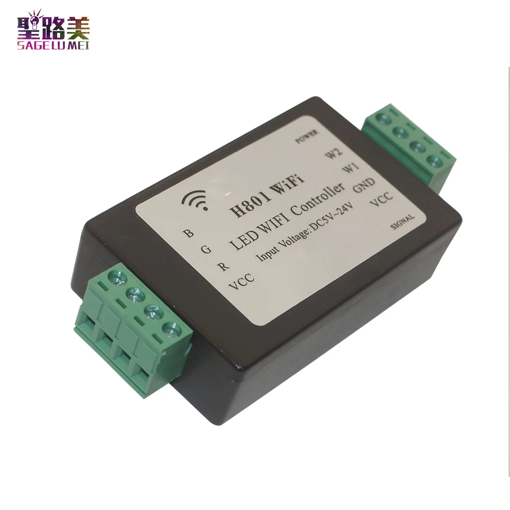 H801 RGBW светодиодный WIFI контроллер LED RGB DC5-24V вход 5CH * 4A выход для 5050 2835 3528 SMD полосы