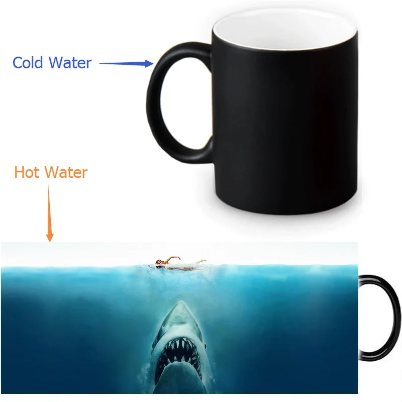 Акулья пасть термочувствительные кофейные кружки холодного горячего цвета