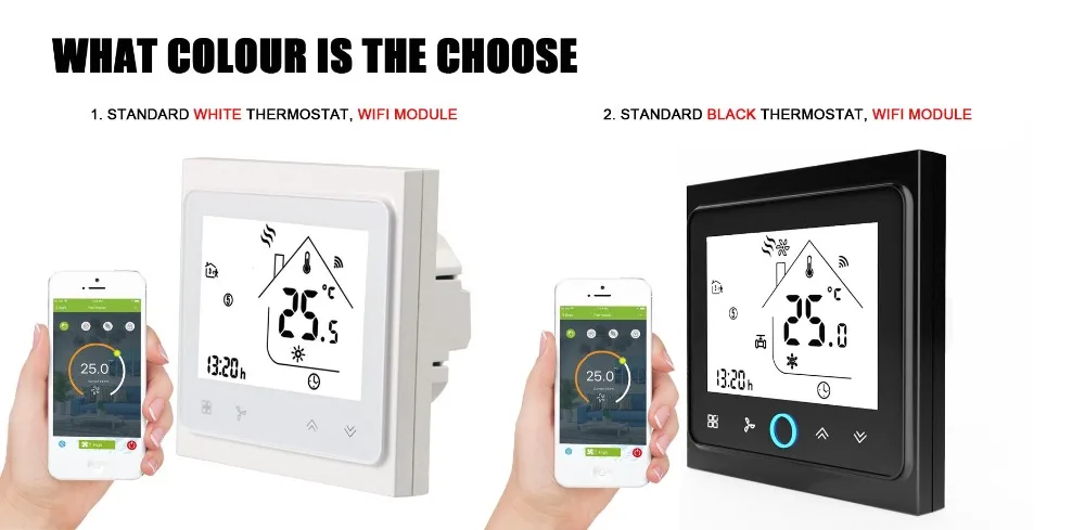 TUYA 95-240VAC 24v температура отопления охлаждения термостат WI-FI Американская классификация проводов 2р/4 P работает с Alexa Google home