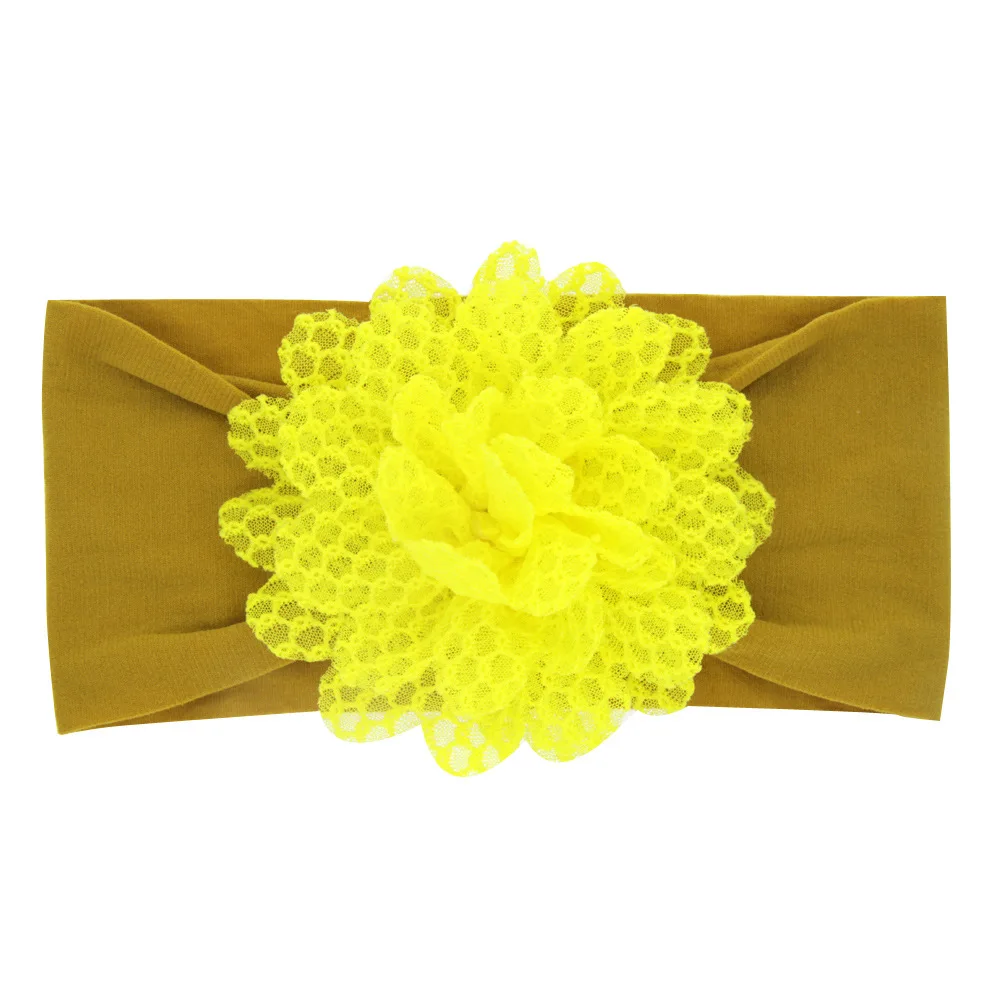 

Nishine 10pcs/lot New Cotton Blend Flower Headbands Elastic Soft Nylon Wide Hair Band Kids Girls Christmas Hair Accessories