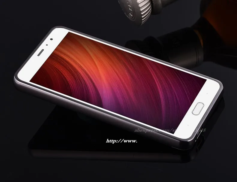 Роскошные золотое покрытие Алюминий металла Рамки + Зеркало чехол для Xiaomi Redmi Note 4x