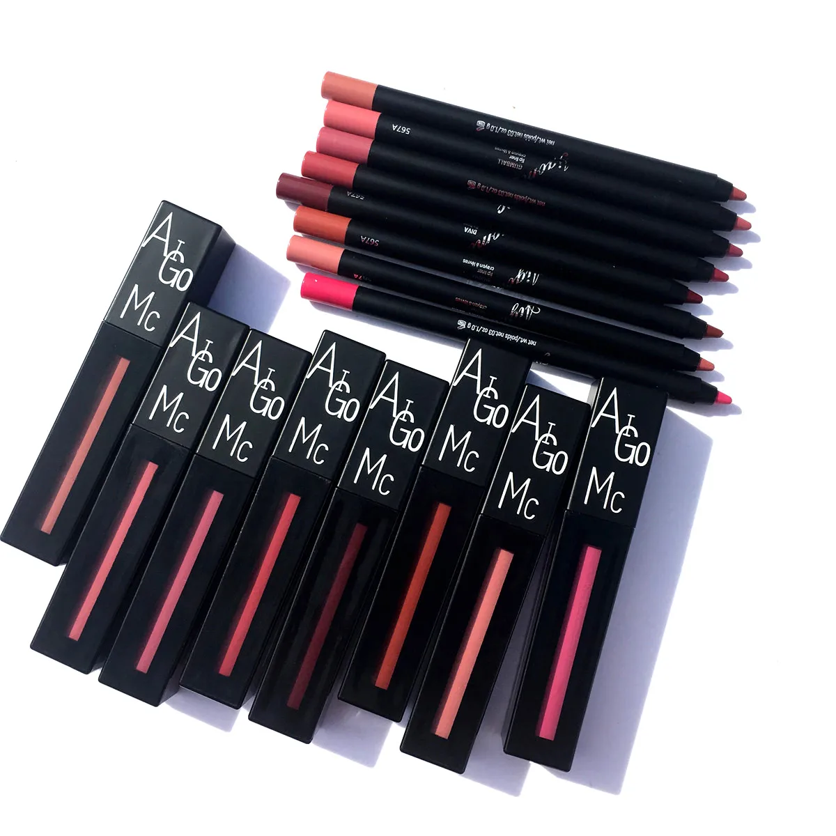 8 комплектов для макияжа матовый блеск губ стойкий выбор цветов водостойкий с