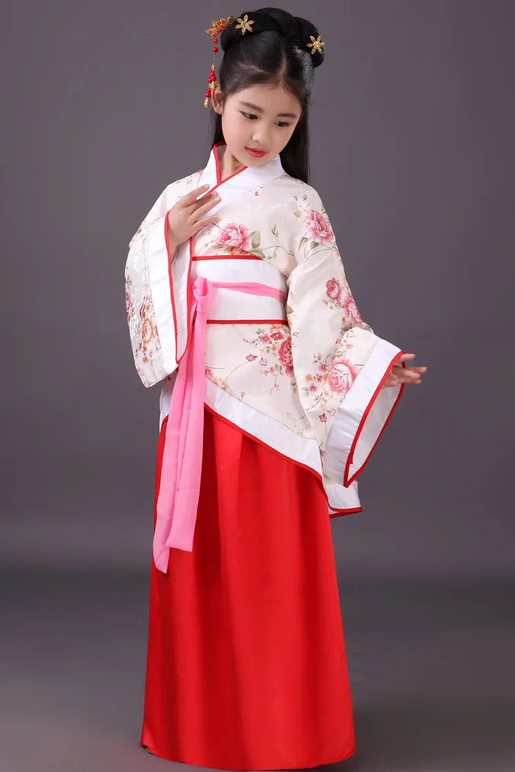 Новинка 2019 детская традиционная китайская шифоновая шелковая одежда в старинном