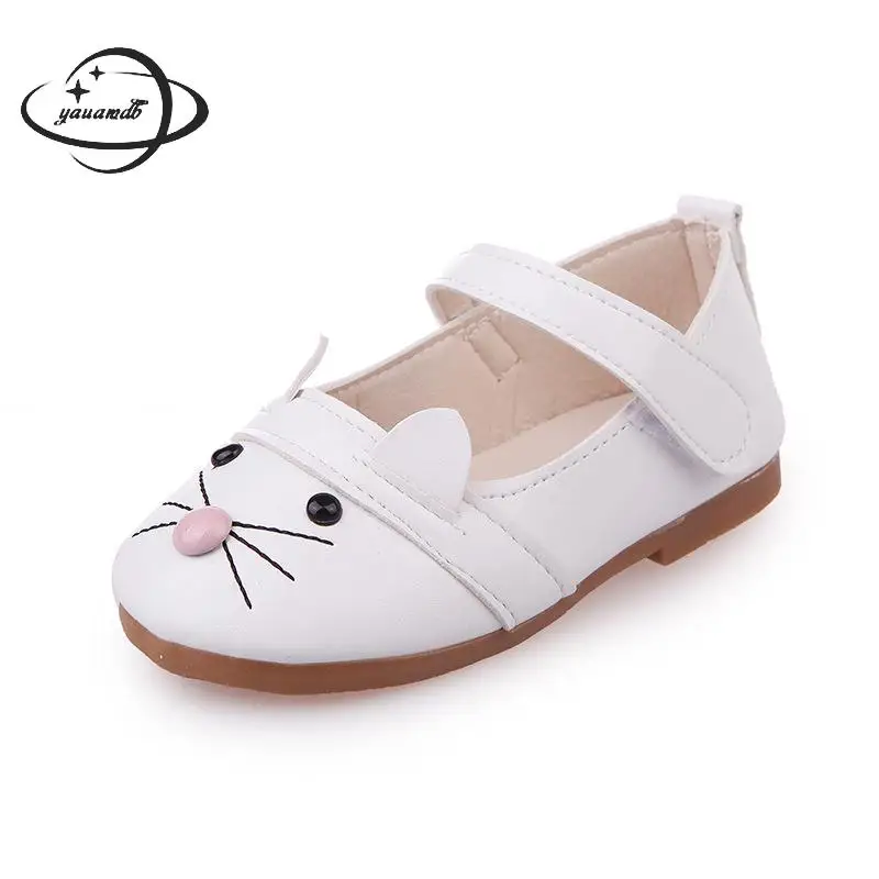 YAUAMDB kids leather shoes 2018 spring autumn girls animal patterns toddler fashion children single ly21 |