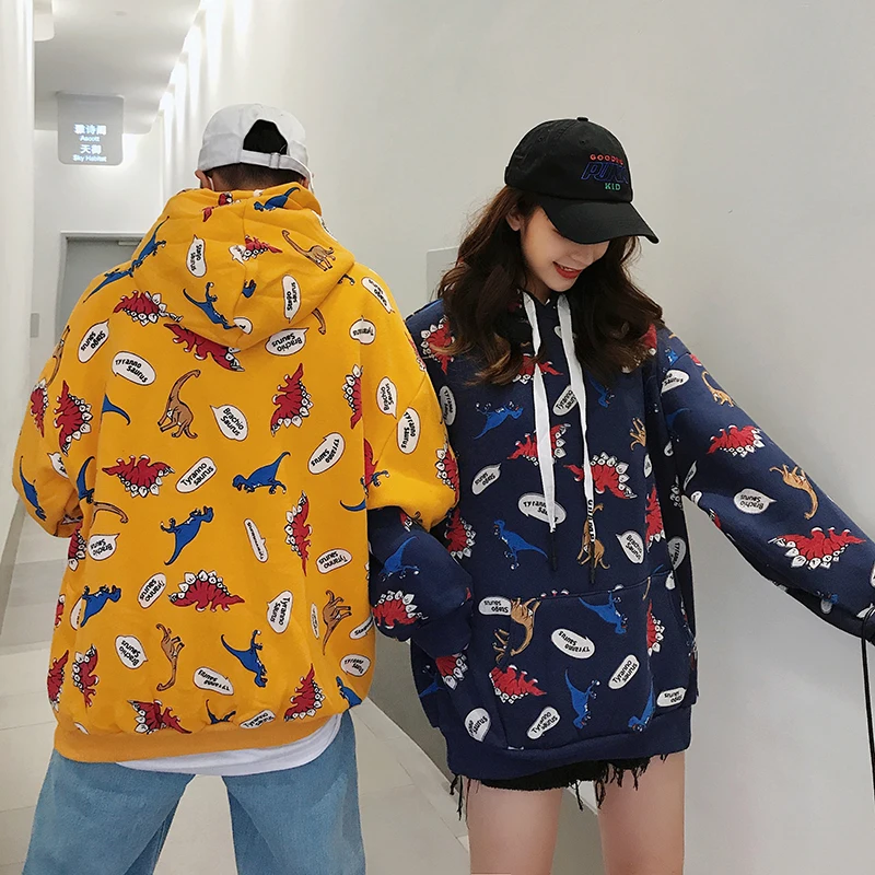 Ulzzang Осенняя Женская модная Толстовка в стиле Харадзюку повседневные свободные